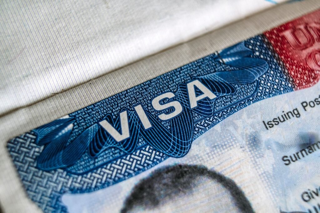 Palabra VISA en Visa americana
